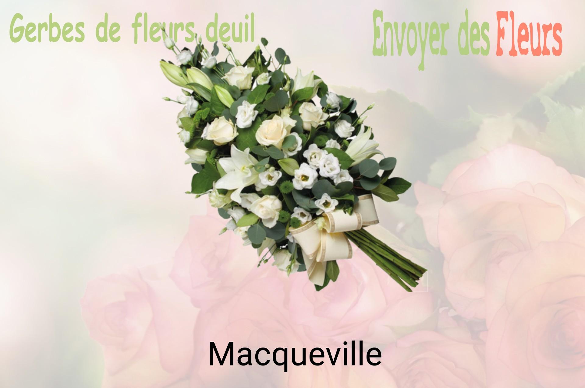 Gerbe de fleurs de deuil livrée à Macqueville